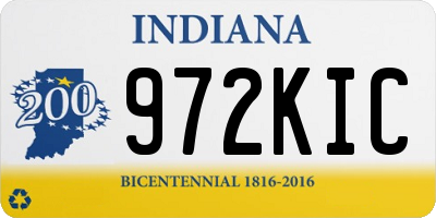 IN license plate 972KIC