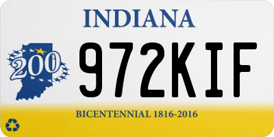 IN license plate 972KIF