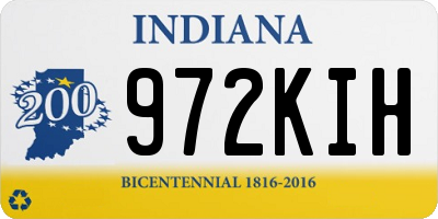 IN license plate 972KIH