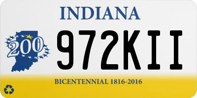 IN license plate 972KII