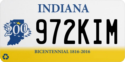 IN license plate 972KIM