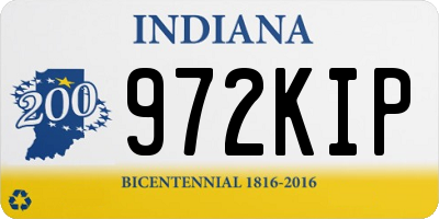 IN license plate 972KIP