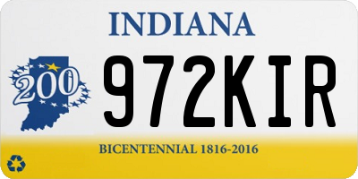 IN license plate 972KIR