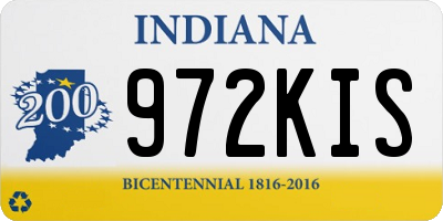 IN license plate 972KIS