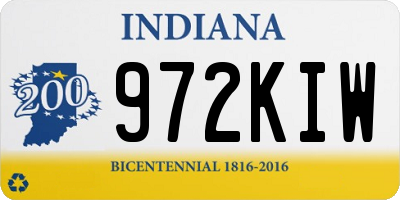 IN license plate 972KIW