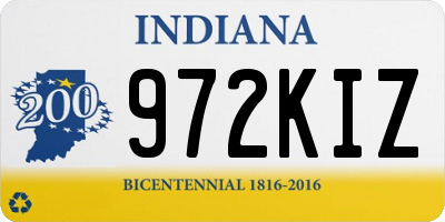 IN license plate 972KIZ