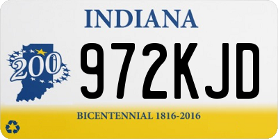 IN license plate 972KJD