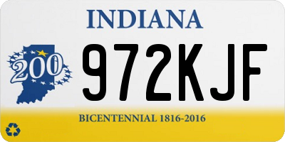 IN license plate 972KJF