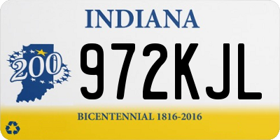 IN license plate 972KJL