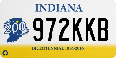 IN license plate 972KKB