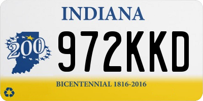 IN license plate 972KKD