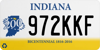 IN license plate 972KKF