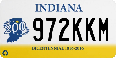 IN license plate 972KKM