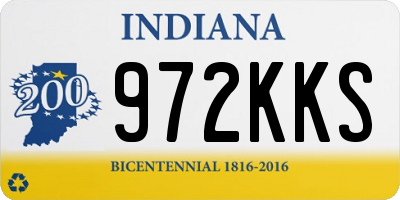 IN license plate 972KKS