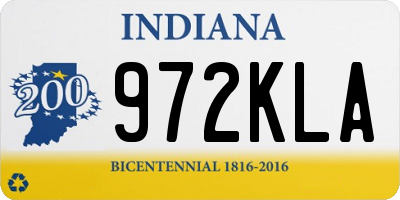 IN license plate 972KLA