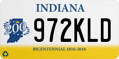IN license plate 972KLD