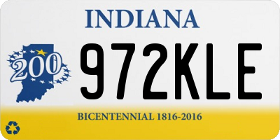 IN license plate 972KLE