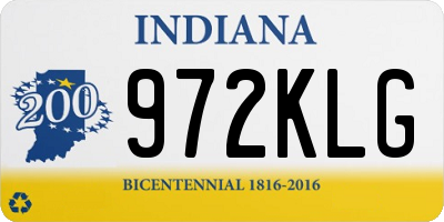 IN license plate 972KLG