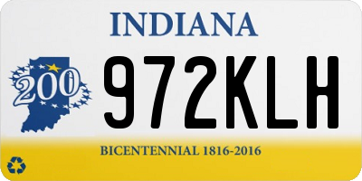 IN license plate 972KLH