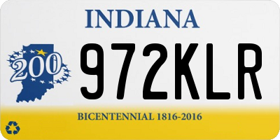 IN license plate 972KLR