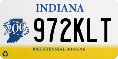 IN license plate 972KLT