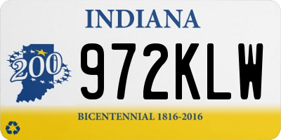 IN license plate 972KLW