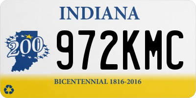IN license plate 972KMC