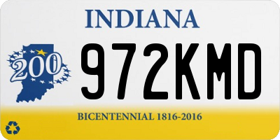 IN license plate 972KMD