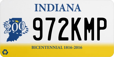 IN license plate 972KMP