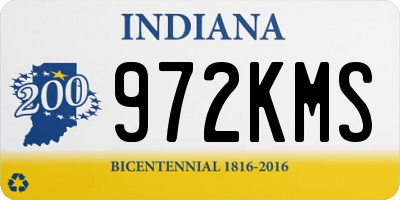 IN license plate 972KMS