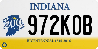 IN license plate 972KOB