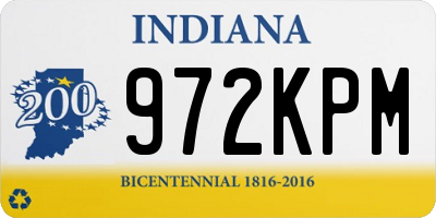 IN license plate 972KPM