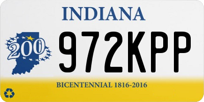 IN license plate 972KPP