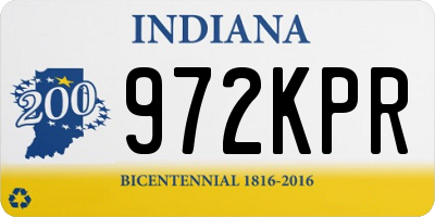 IN license plate 972KPR