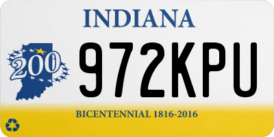 IN license plate 972KPU