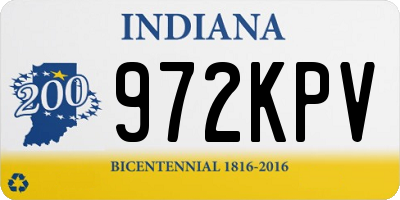 IN license plate 972KPV