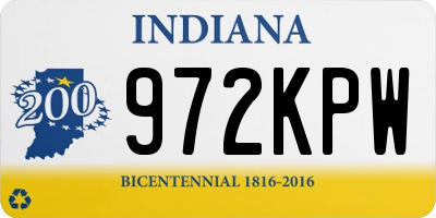 IN license plate 972KPW