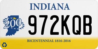 IN license plate 972KQB