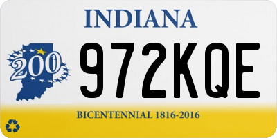IN license plate 972KQE