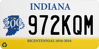 IN license plate 972KQM