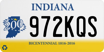 IN license plate 972KQS