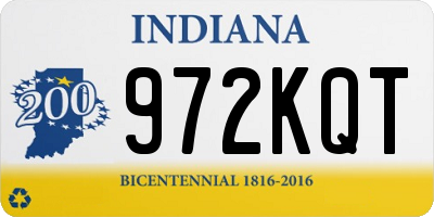 IN license plate 972KQT