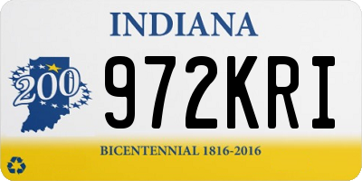 IN license plate 972KRI