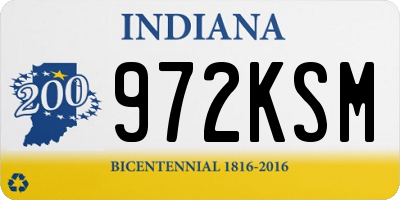 IN license plate 972KSM