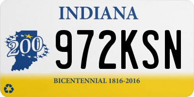 IN license plate 972KSN