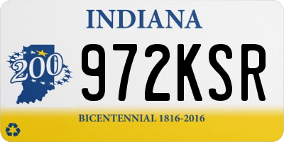 IN license plate 972KSR