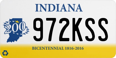 IN license plate 972KSS
