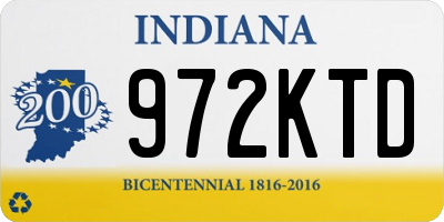 IN license plate 972KTD