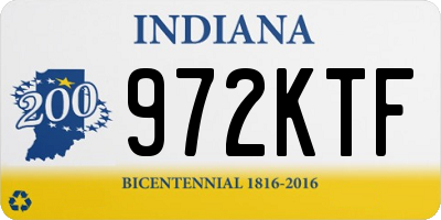 IN license plate 972KTF