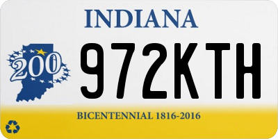 IN license plate 972KTH